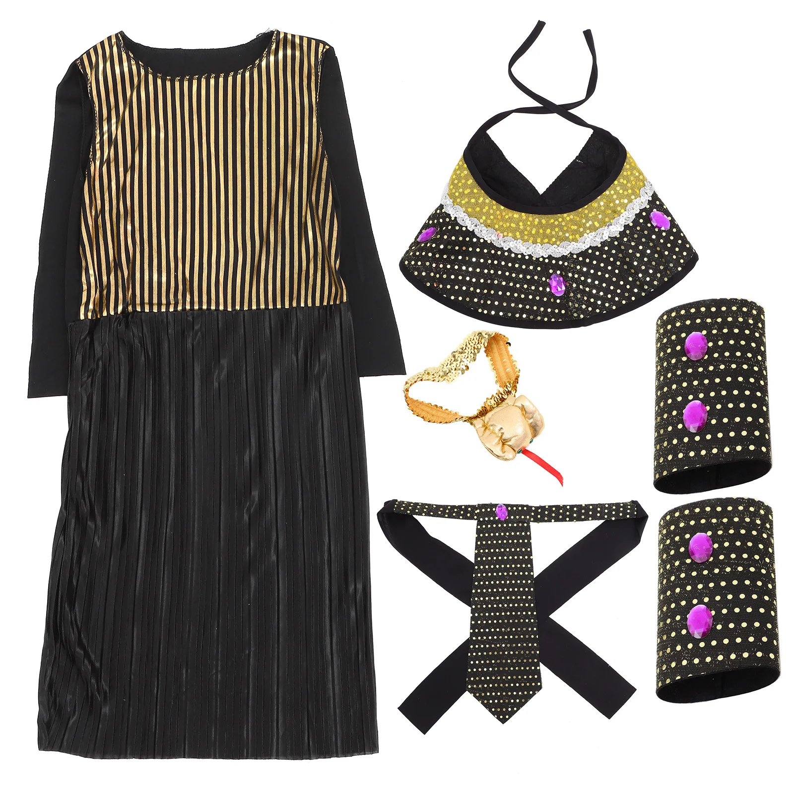 

Комплект костюмов на Хэллоуин для девочек, размер M, детский костюм для косплея, мягкие, удобные, простые в ношении костюмы для девочек