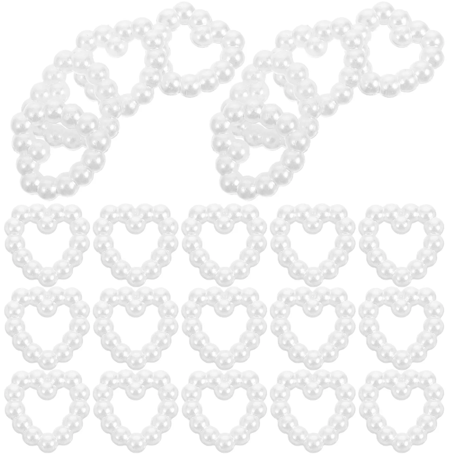 

50Pcs Heart Shaped Nail Charms Lightweight Decorative Nail Decoration for Manicure Acrylic Nails DIY Charm Supplies