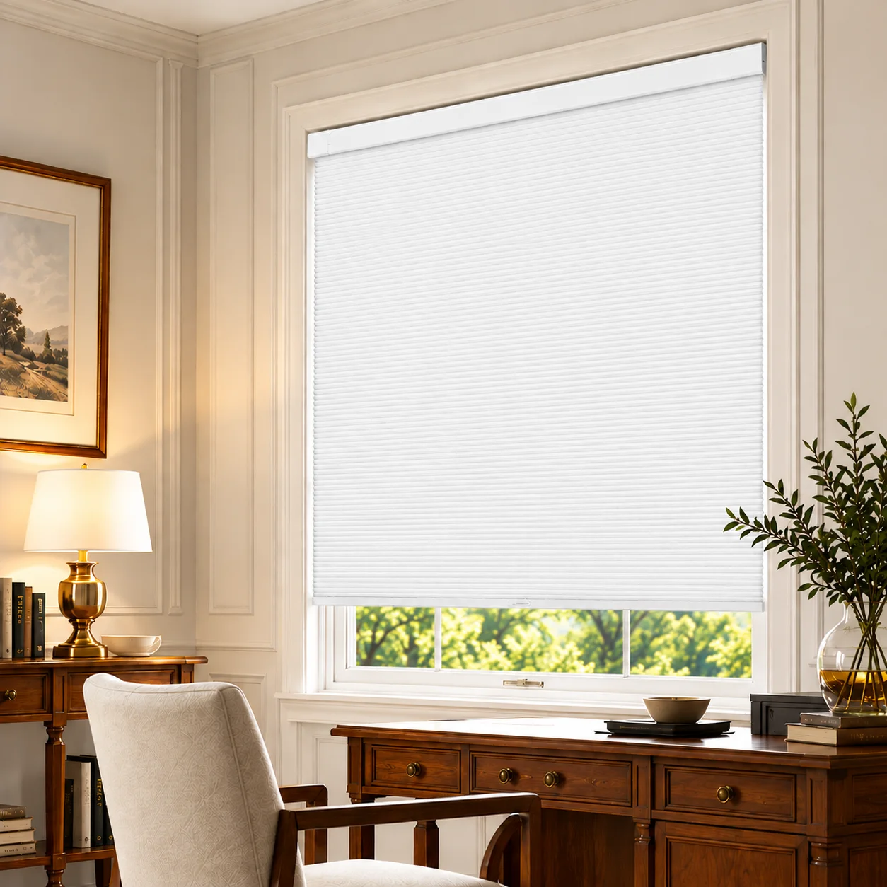 No Tools No Drill Honeycomb Blinds Blackout Light Blocking Honeycomb Shades for Home Bedroom Windows Thermal Insulation Blinds
