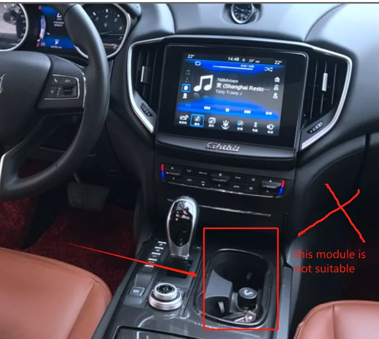 The latest For Maserati Ghibli 2013-2019 Car center console phone charger fast wireless charger charging plate charging holder