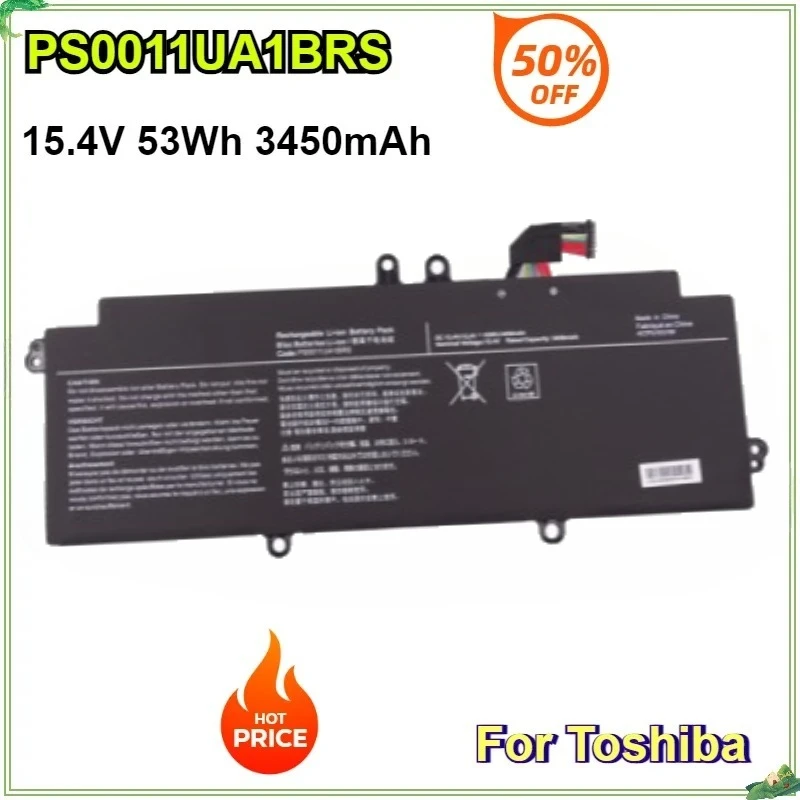 

PS0011UA1BRS New Laptop Battery for Toshiba Dynabook X30L-J PCR10T-04N00X PCR10L-13L011 PS0010UA1BRS 15.4V 3450mAh 53Wh