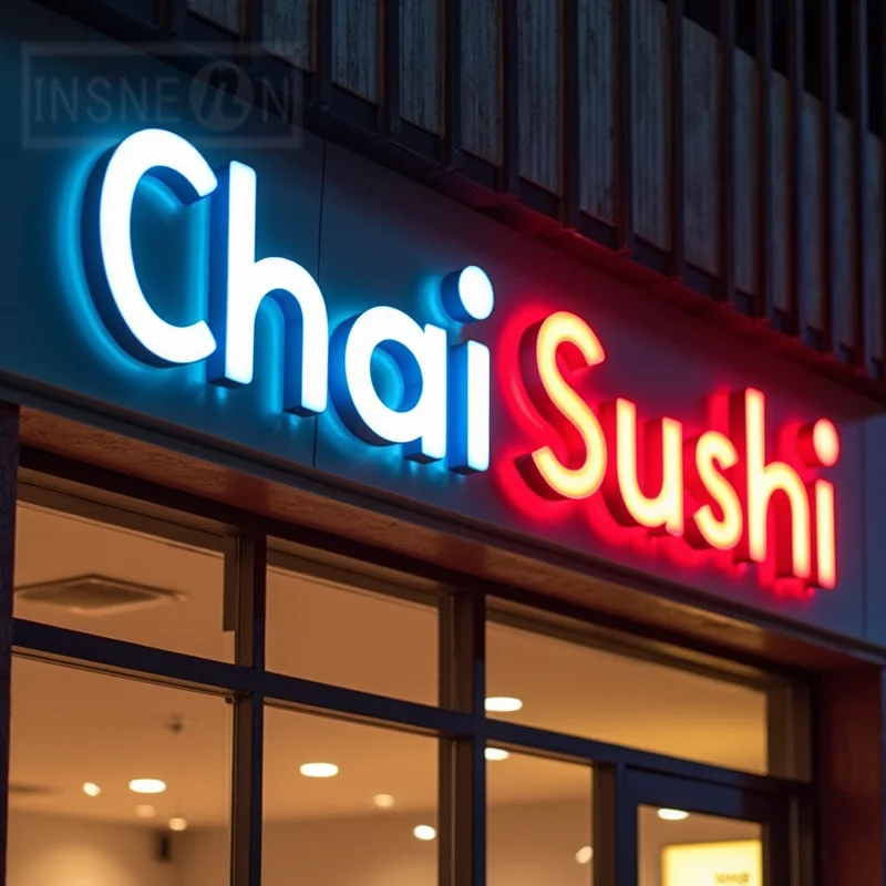 

Custom Front Back Lit 3D LED Business Sign Illumination Channel Letters Storefront Waterproof Sign For Shop Office Hotel