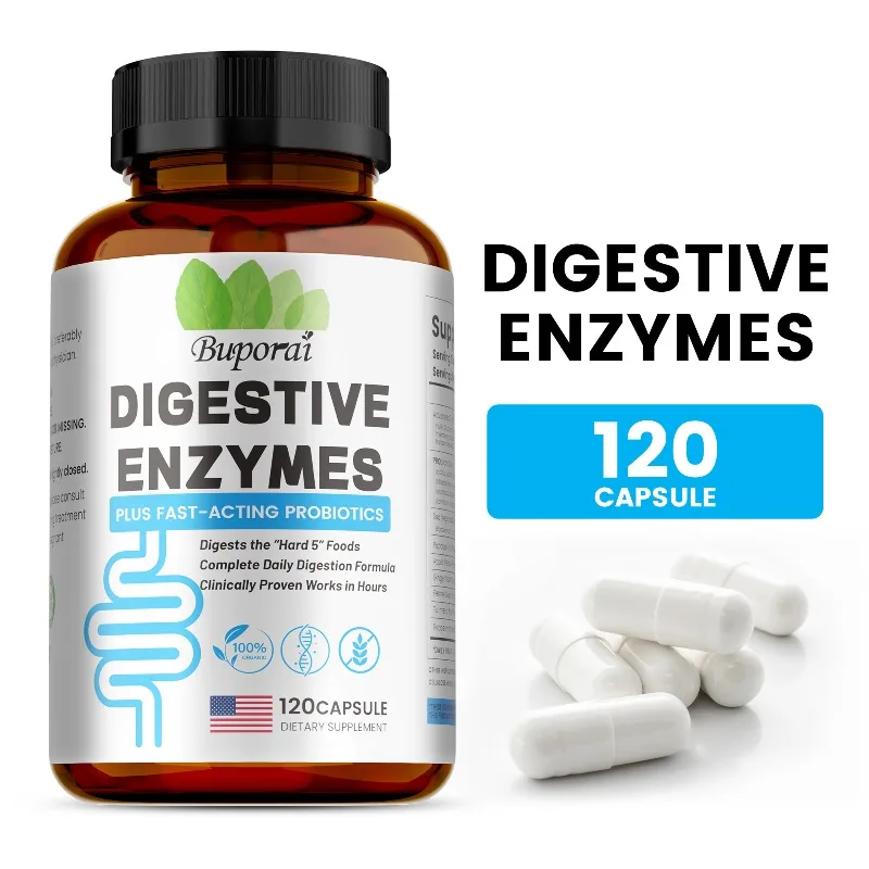 

Digestive Enzymes Supplement - with Prebiotics, Reduce Bloating, Balance Flora, Promote Intestinal Health, Increase Energy