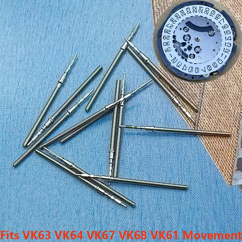 2/4pcs VK61 VK63 Orologio Corona Stelo di Ricambio Adatto VK61 VK63 VK64 VK67 VK68 Movimento Orologio Da Uomo di Riparazione Orologio Corona Stelo Parti