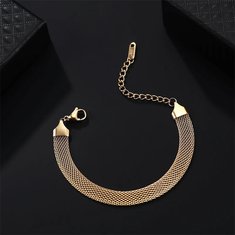 316L Stainless Steel New Fashion Fine Jewelry Minimalist 8MM Charm Snake Bone Reseau Chain Choker Necklaces Bracelets For Women