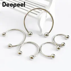 5/10Pcs Deepeel 15-60mm Metal U-shaped Rings Buckle Swimwear Bikini Clasp Double-headed Screw Buckles Decor Hat Hook Accessories