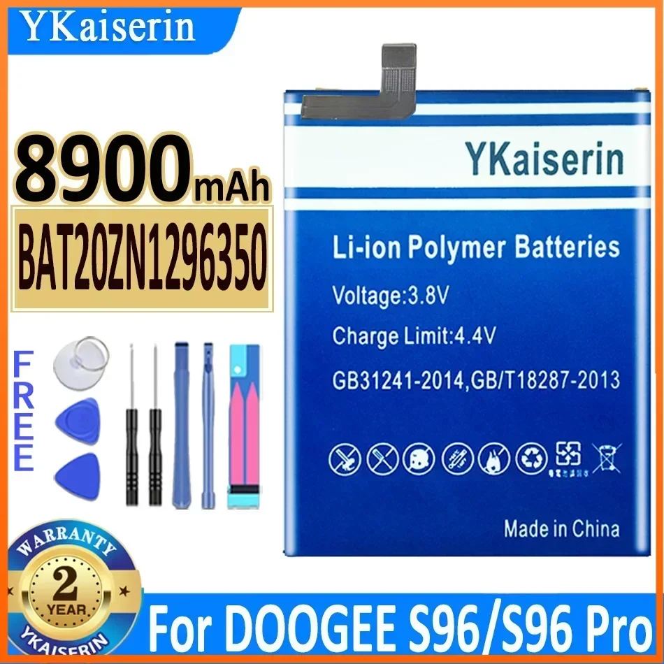 8900mAh YKaiserin Battery BAT20ZN1296350 for DOOGEE S96/S96 Pro/S96Pro High Capacity Bateria + Track NO Warranty 2 Years