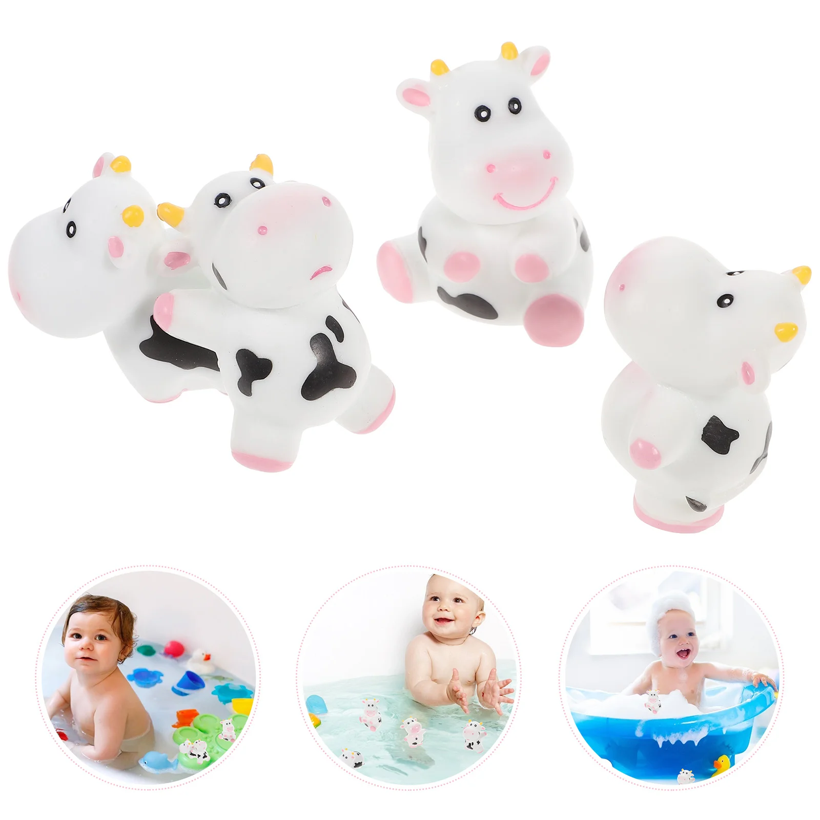 

5 Pcs Funny Baby Bathing Squeaky Children Shower Plaything Infant Toys Bathtub 3: Pvc