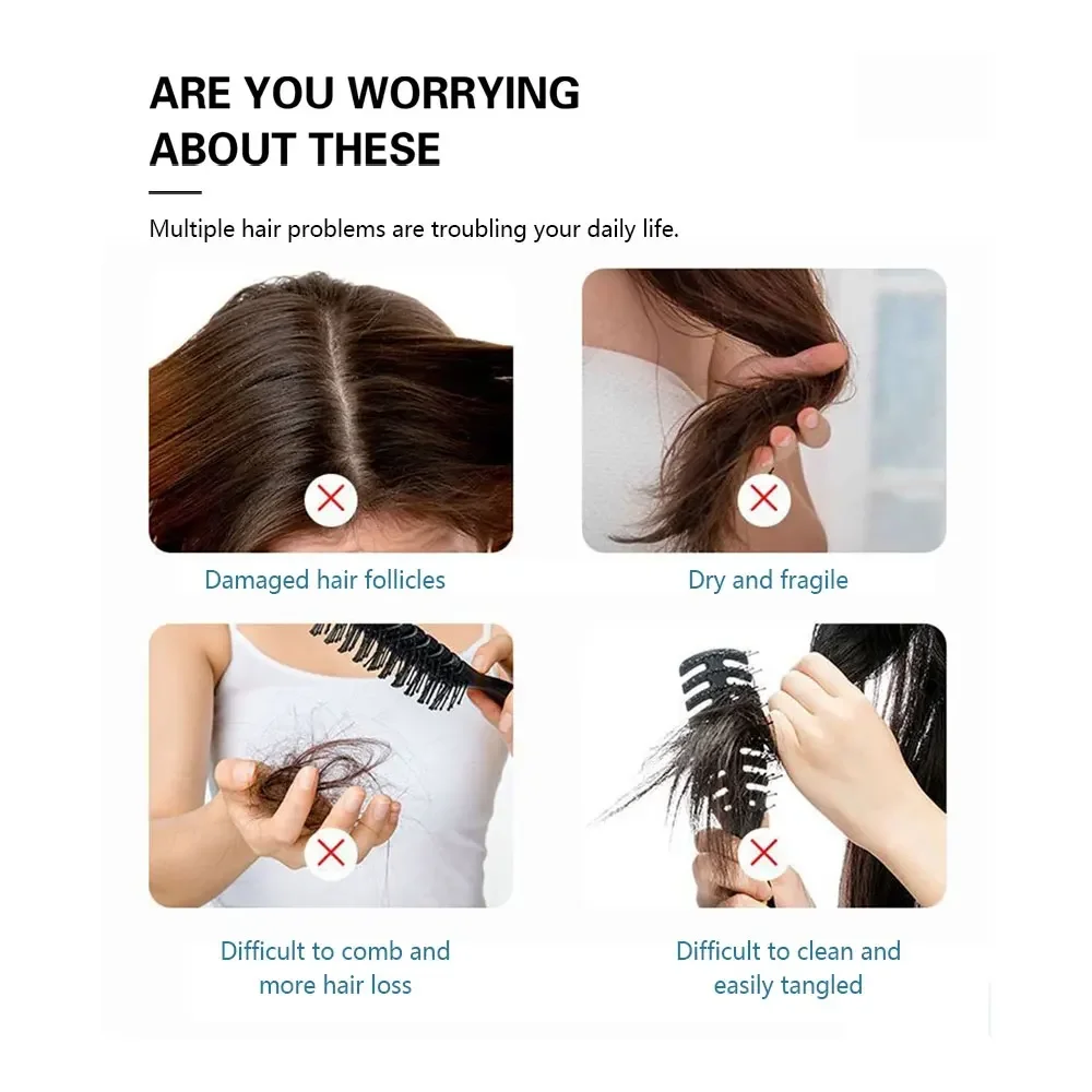 1 قطعة تصفيف الشعر وفك تشابك الأسنان واسعة مكافحة فقدان أمشاط تصفيف الشعر فرشاة برو صالون ضعف الجانب تدليك مشط مكافحة تشابك فرش