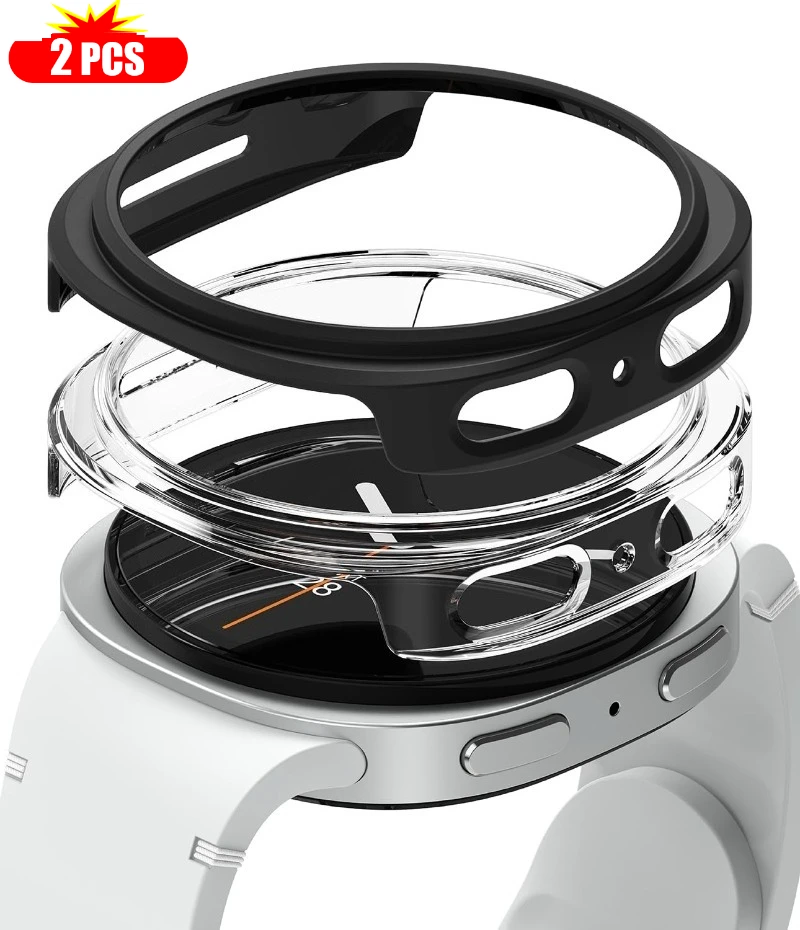 2PCS PC Hard Case Für Samsung Galaxy uhr 8 40mm 44mm Abdeckung Schutzhülle Für Galaxy Uhr 8 klassische Aushöhlen Shell Zubehör