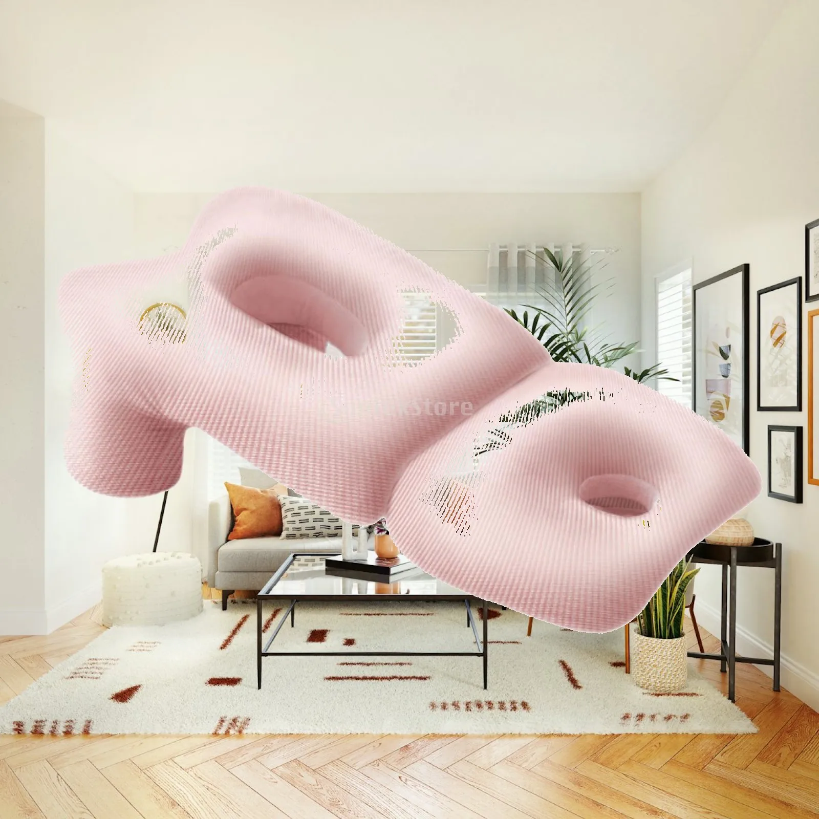 Multifunctional Bed Prone Pillow Soft Foam Support for Neck Arms and Back Sleep Pillow for Adults