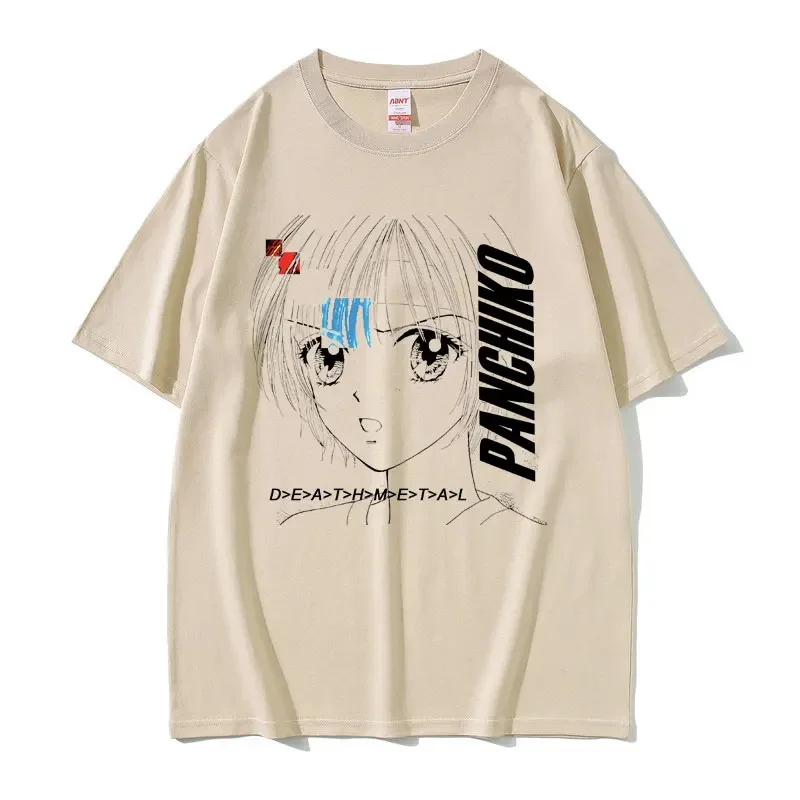 Dethmetal Panchiko Anime Grafik T-Shirt für Männer und Frauen Vintage Manga Kurzarm Y2K Japanischer Cartoon Streetwear Unisex Casual Tee – Detail 10