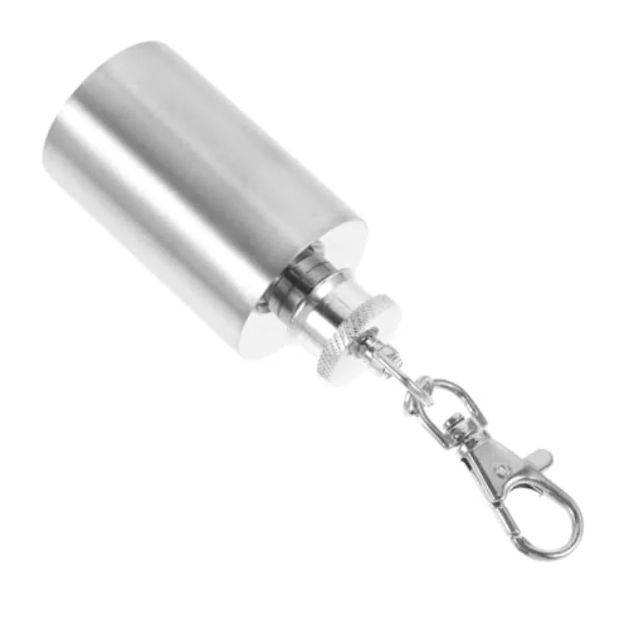 1oz Stainless Steel Mini Flask Keychain Leakproof Liquor Flask Portable Travel Accessory for Wine Water Juice and Stylish Desig
