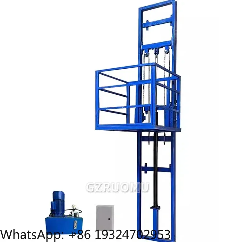 3 M HydraulicLift Freight Elevator Small Lift Household Electric Platform Lift Customized Double Track Workshop Lifting Platform