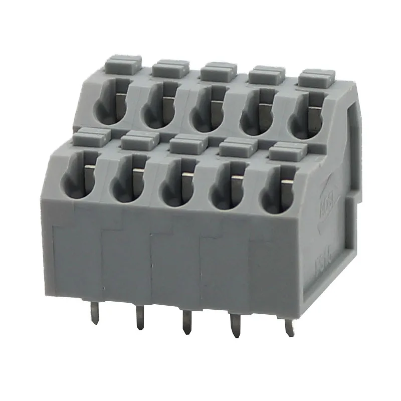 100PIN DG250T-5.0MM KF250T 2P ~ 12P DOUBLE ROW COMPACT TYPE PCB SPRING TERMINAL BLOCKS GREY CONNECTOR WAGO250-7XX