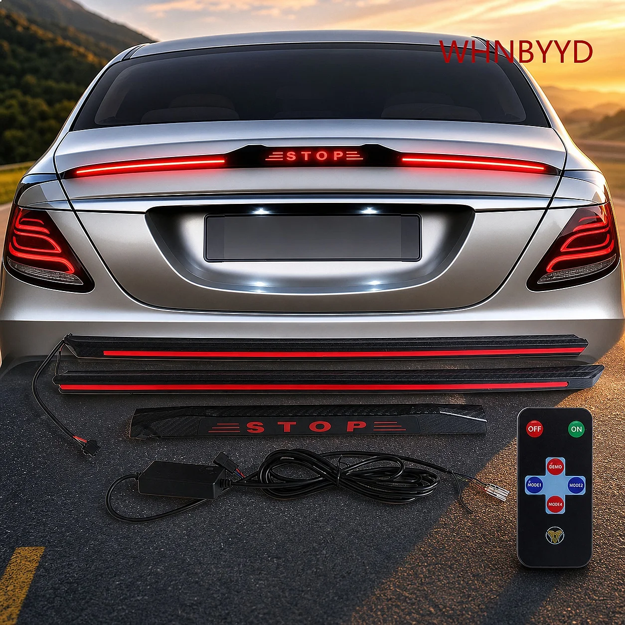 new-carbon-fiber-tail-wing-lamp-led-flow-turn-signal-universal-full-width-tail-light-high-mount-brake-light-car-modification