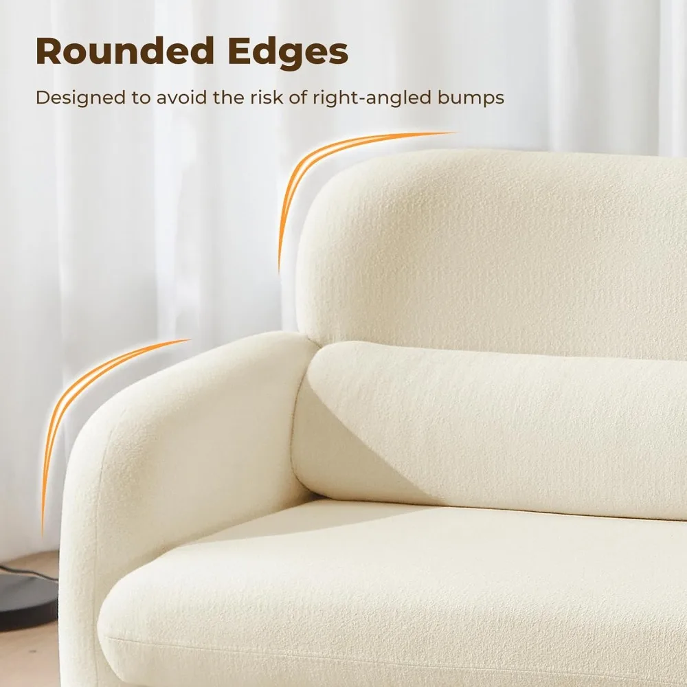 أريكة منجدة مدمجة مقاس 54 بوصة لشخصين لمساحات معيشة مريحة وبسيطة #6