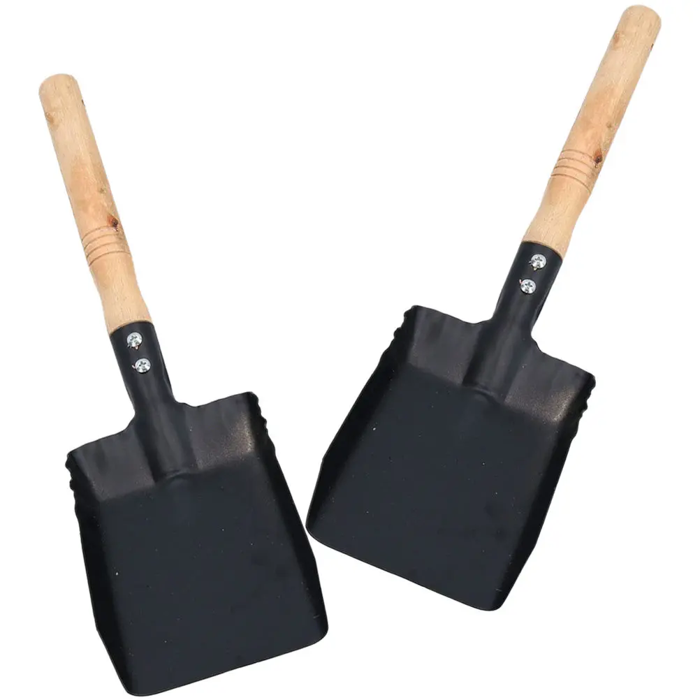 2Pcs Sturdy Iron Garden Shovel Replacement Set Ideal for Digging Hardened Dirt Clods Removing Weeds Mixing Soil Ice Breaking