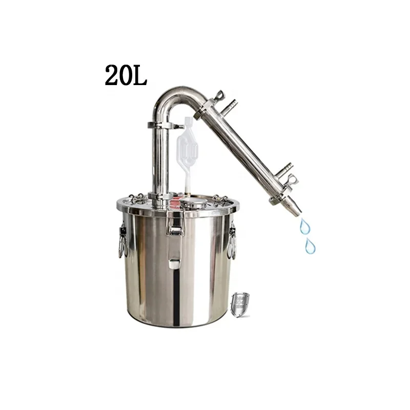 /20L 304 stainless steel distiller household distilled water machine Apple brandy equipment to make rosemary hydrosol machine