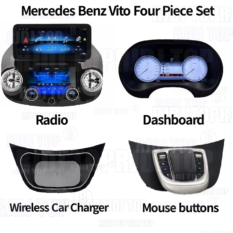 For Mercedes Benz Vito W447 2016-2024 Car Radio Video Player Android Smart Screen Wireless Carplay GPS Navigation Auto Stereo