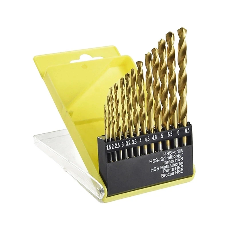 13PCS Metric Drill Bit Set 3/16 to 1/2 Inch for Glass Metal Tile Concrete Masonry Professional Electric Drilling
