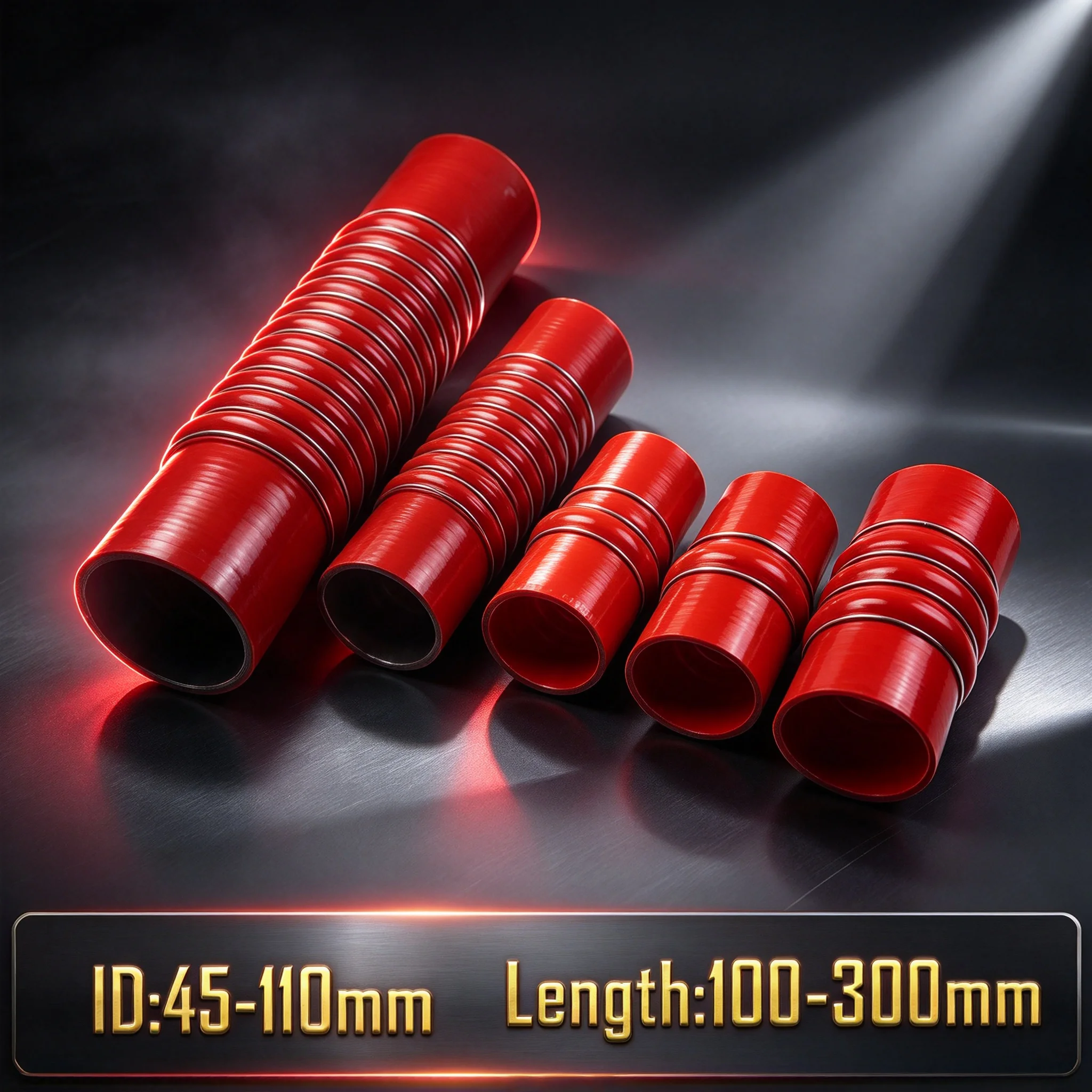 Reinforced Straight Silicone Coupler Hose  Intercooler Intake Pipe resistant to high temperature and pressure