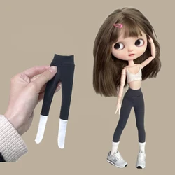 DLBell New Blythe Clothes Seamless Leggings High Waist Yoga Pants and Deep V Neck Underwear for Blyth OB24 Licca Dolls Gym Wear