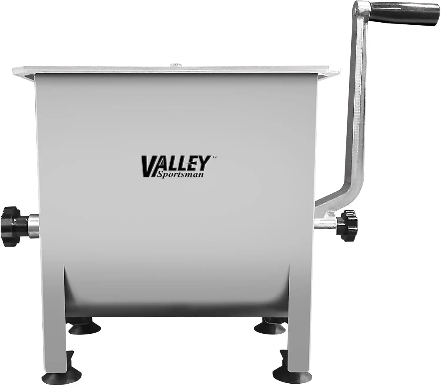 

18Lb Stainless Steel Meat Mixer, Manual Crank or Motorized, 4.2 Gallon Capacity for Sausage & Ground Meat, Commercial & Home Use