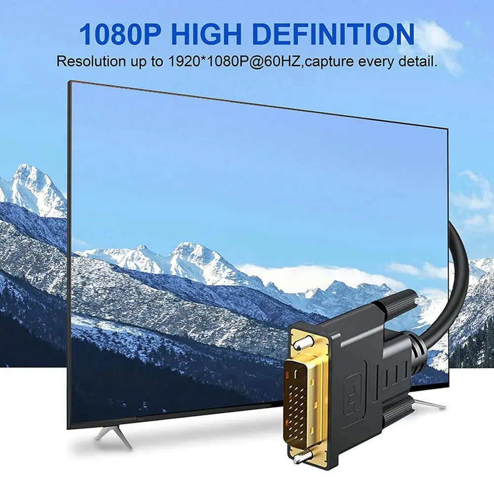 Dvi إلى Dvi عالية السرعة محول كابل مطلية بالذهب التوصيل Od4.2 1080p 60hz ربط خط لمراقبة التلفزيون العارض