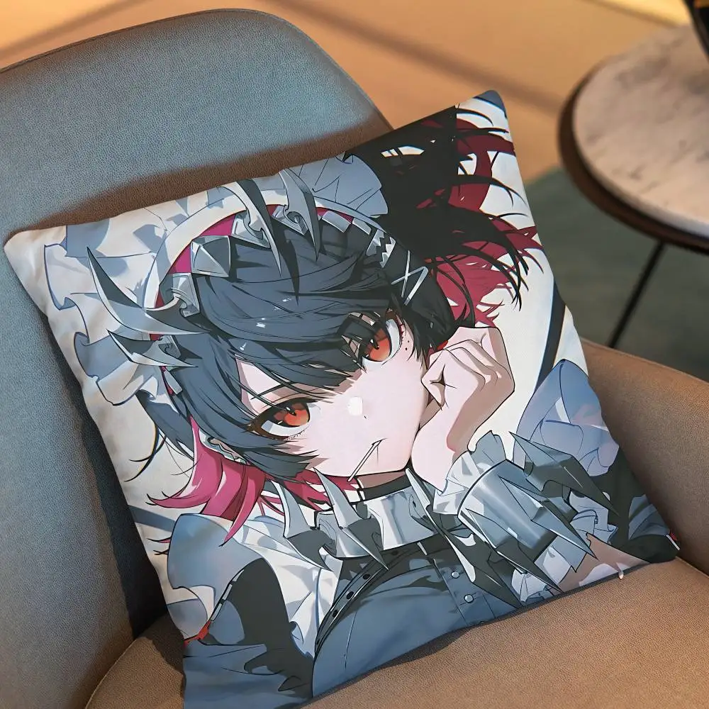 Halloween Bash Ellen Joe ZZZ Miyabi Pillow Case Anti-dustmite Pillowcase Invisible zipper silky short plush Sofa cushion cover