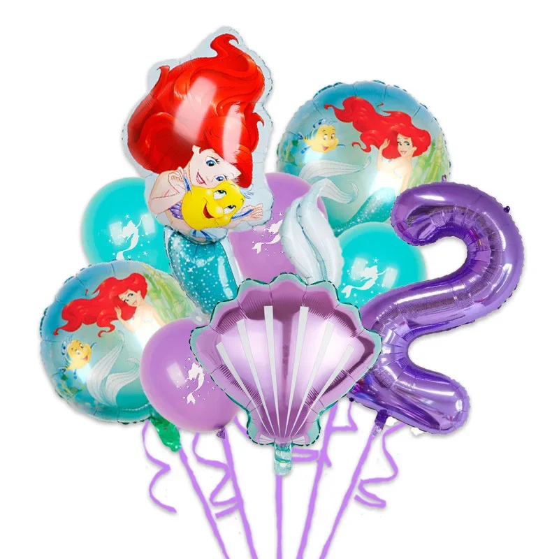 Disney Princess Ariel Birthday Party Aluminum Film Balloon Decoration Set