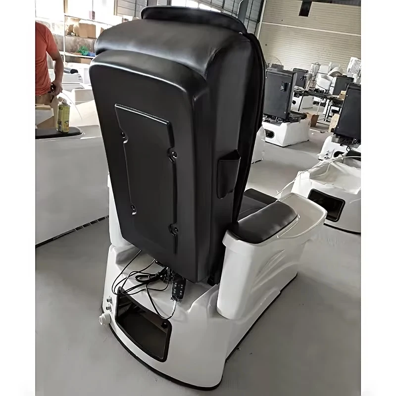 Muebles de salón de uñas de nuevo diseño Popular de fábrica, cómoda silla de pedicura para Spa de pies con cuenco de fregadero de cuero de alta calidad a la venta
