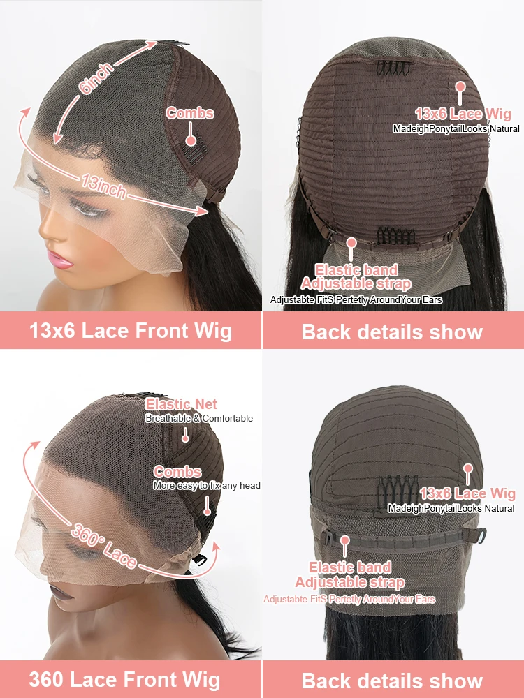 250% شفاف غريب مستقيم Hd الدانتيل 13x6 الجبهة باروكة من شعر طبيعي البرازيلي 360 كامل الدانتيل الباروكة الأمامية قبل قطعها 30 38 40 بوصة