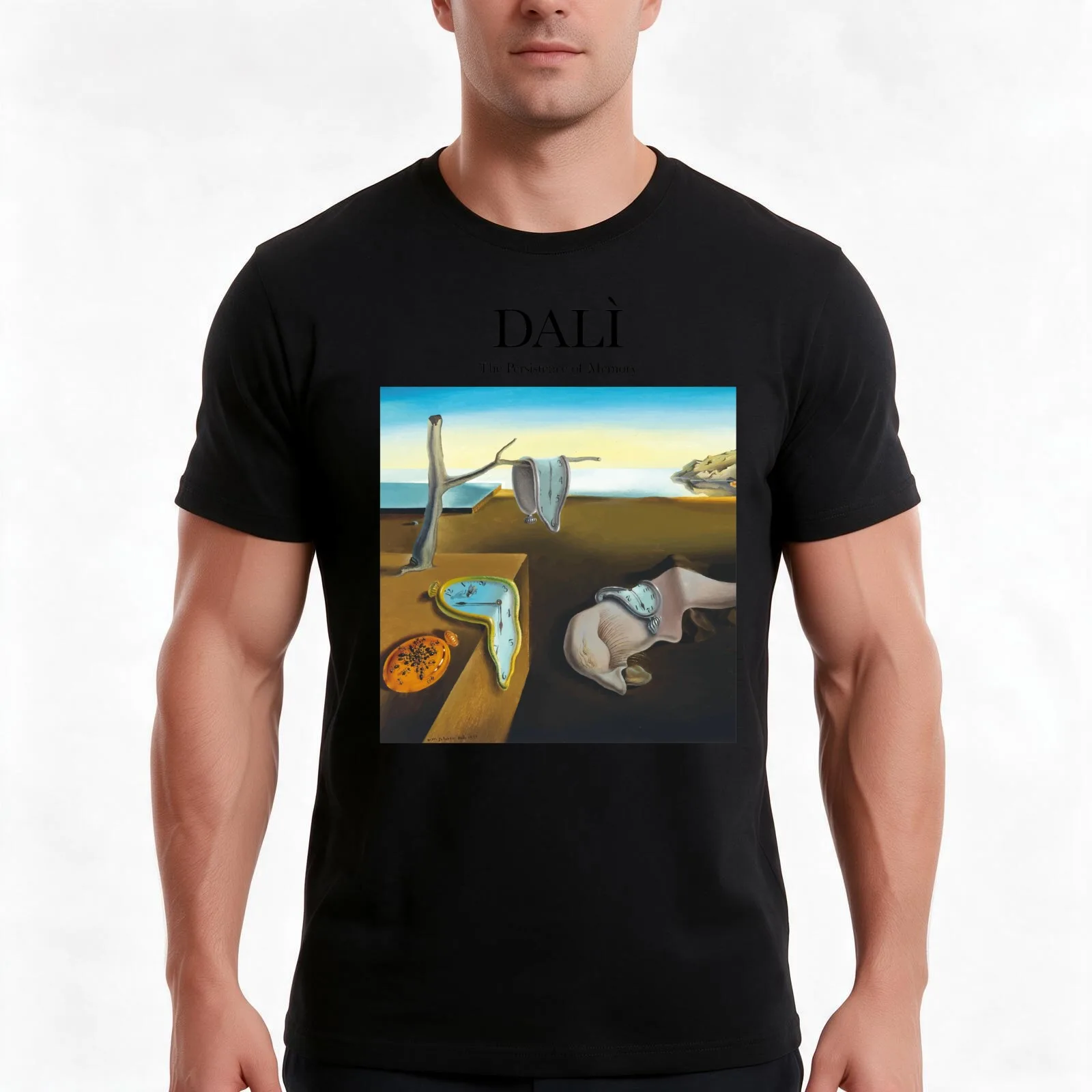 Dalì - The Persistence of Memory T-Shirt, Summer Casual Cotton Tee, Oversized Streetwear Tops, Vintage Graphic Print