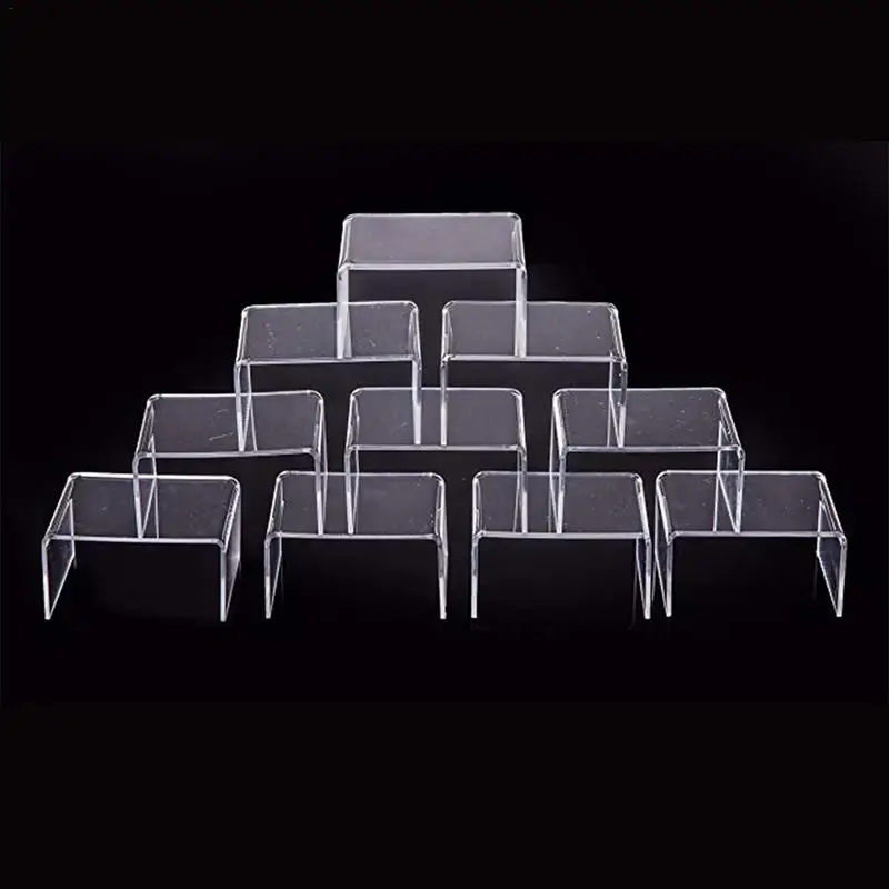 

10pcs Clear Acrylic Display Stand U Shape Stand Lightweight Cupcake Holder Dessert Display Jewelry Display Riser Showcase