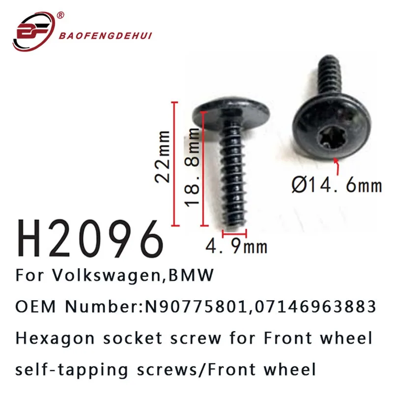 Auto Fastener Front Wheel Tapping Screw N90775801,07146963883 For BMW,Volkswagen Front Wheel Self-tapping Screws