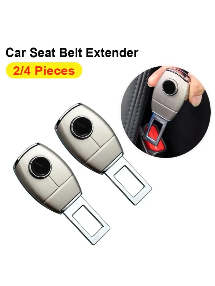 1/2/4 Stück Auto-Sicherheitsgurt-Clip-Verlängerung aus Legierung, Gurtschloss-Stecker, Auto-Befestigungsadapter-Clip, Sicherheitsgurt-Dekoration