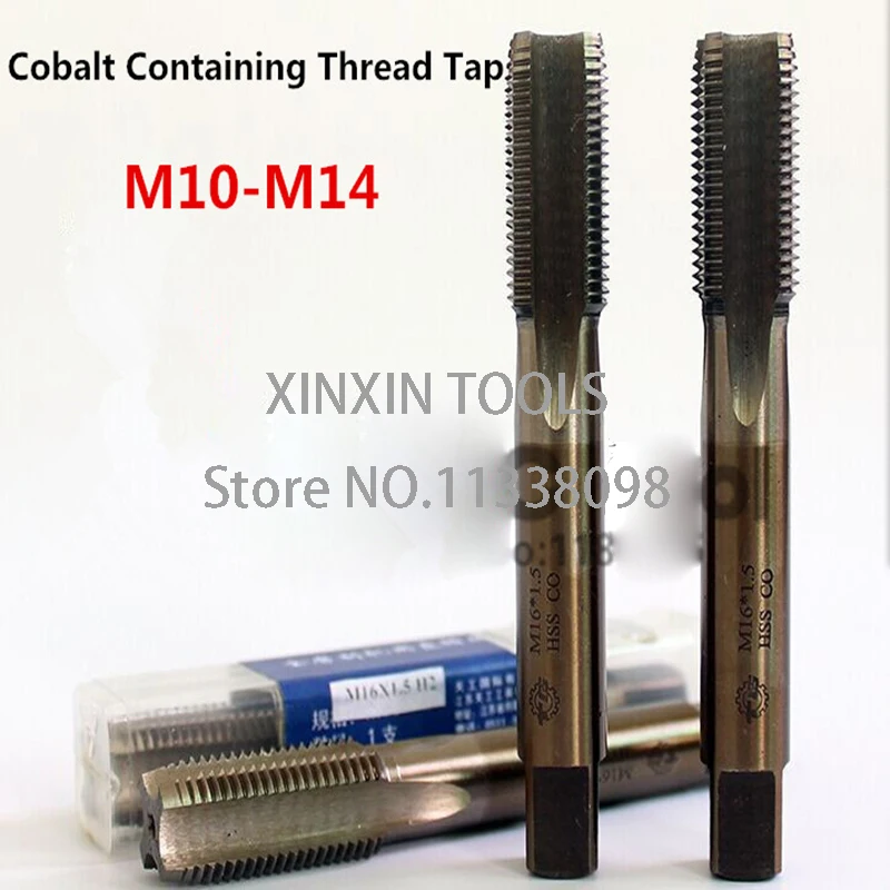 

5PCS M10-M14 containing cobalt HSS machine taps straight fluted tap special stainless steel screw tap (M10/M12/M14/M10*1/M12*1)