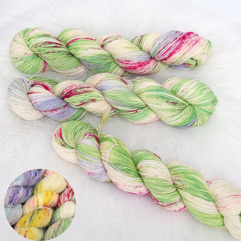 100g/Roll Gradient Color Wool Yarn Pure Wool Knitting Crochet Yarn for Scarves Hats Sweaters for Knitting Crochet DIY Craft