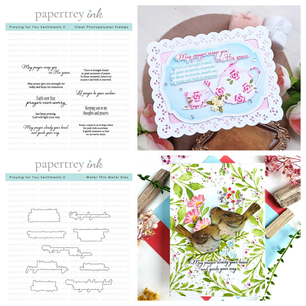 

Praying for You Sentiments Mother's Day Metal Cutting Dies Stamps for DIY Scrapbook Diary Handmade Papertrey Ink March 2026 New