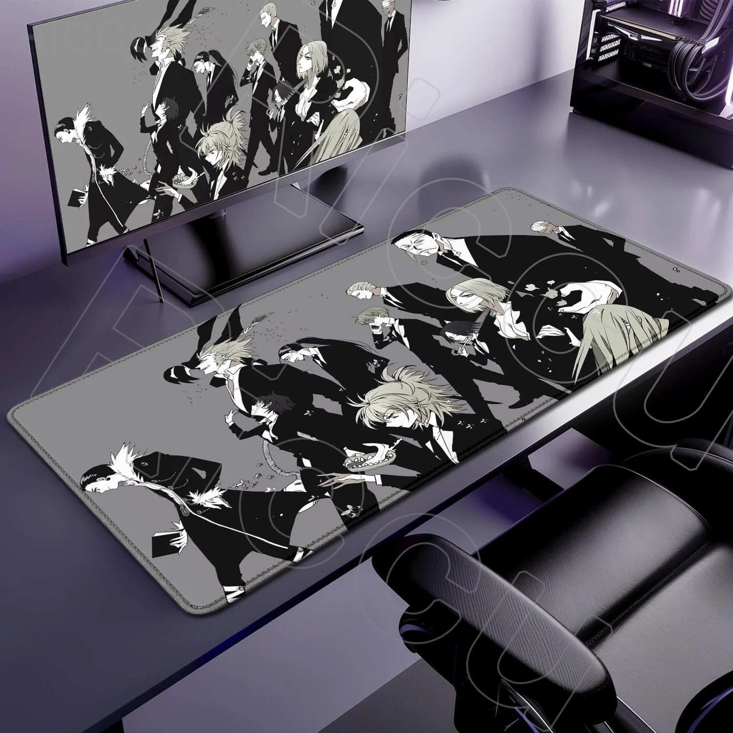 Tapis de souris XXL en caoutchouc naturel h-hunter x hunter, 800x400mm, tapis de souris de jeu, pour bureau, accessoires PC antidérapants