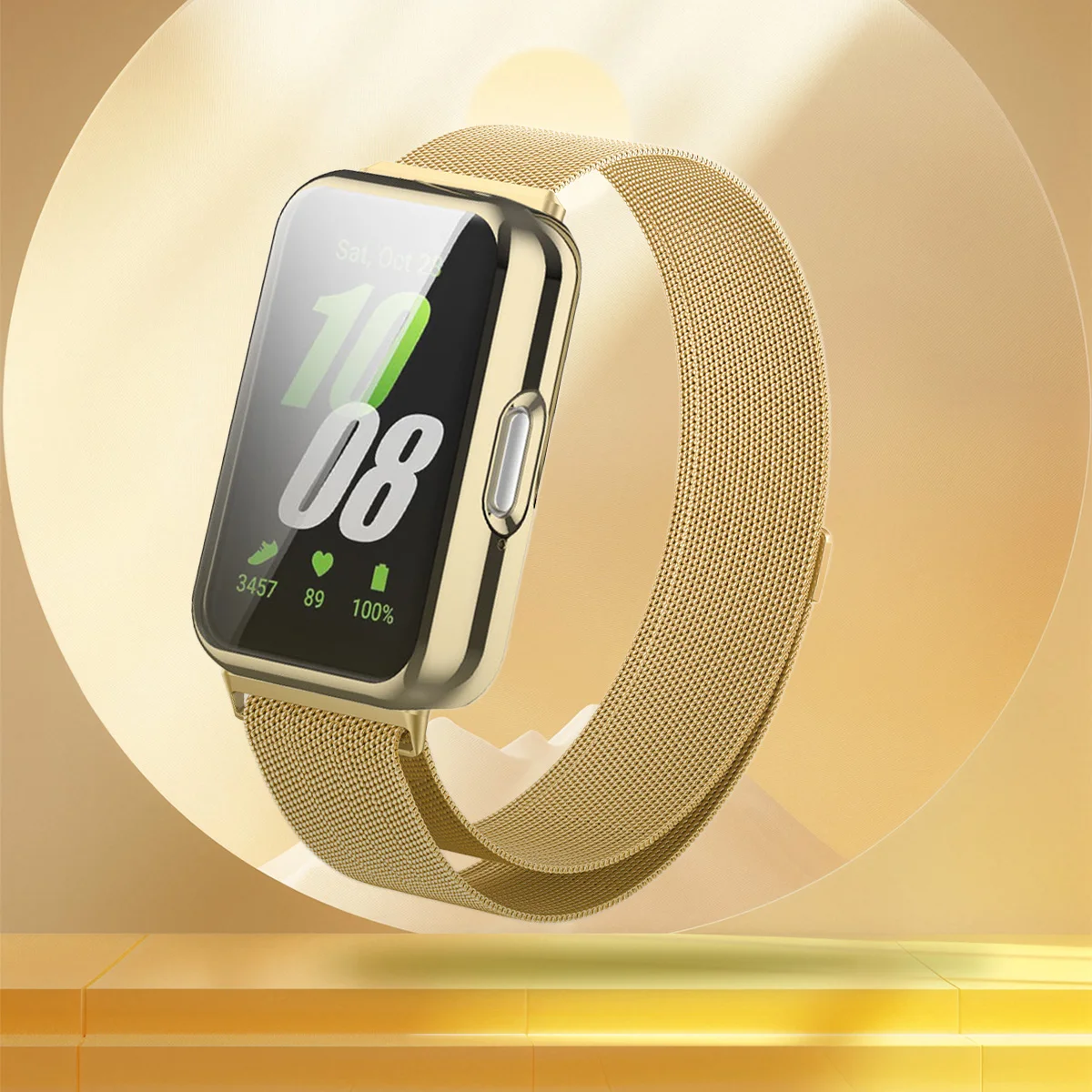 Миланский ремешок + чехол для Samsung Galaxy Fit 3, умные часы, магнитный браслет для Samsung Galaxy Fit 3, защитная крышка для экрана