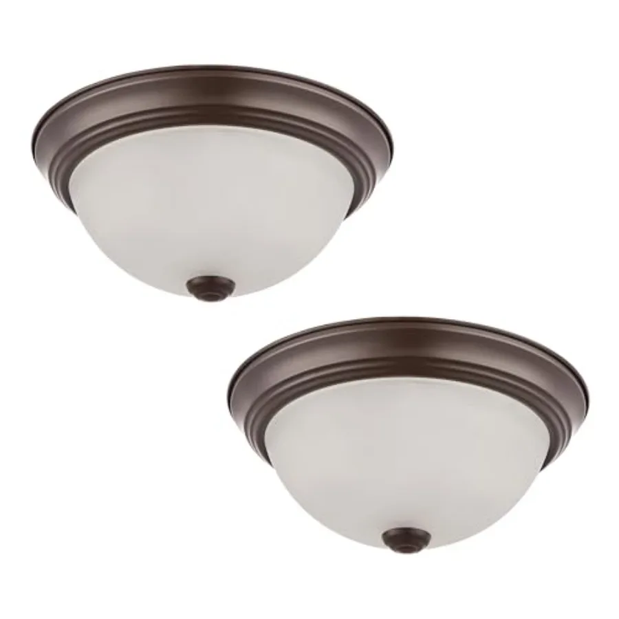 

63022-222-Light Flush Mount/Oil Rubbed Bronze w/Alabaster Glass 11-1/4"Diameter E26 Socket/9 Watts LED Blub Bulb Not Included S