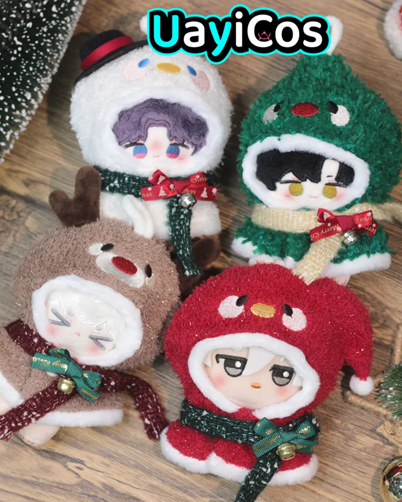 

In Stock 10cm 20cm Doll Clothes Tree Elf Snow Clothing Suit Stuffed Plushies Doll Accessories Anime Toy Kids Halloween Gift