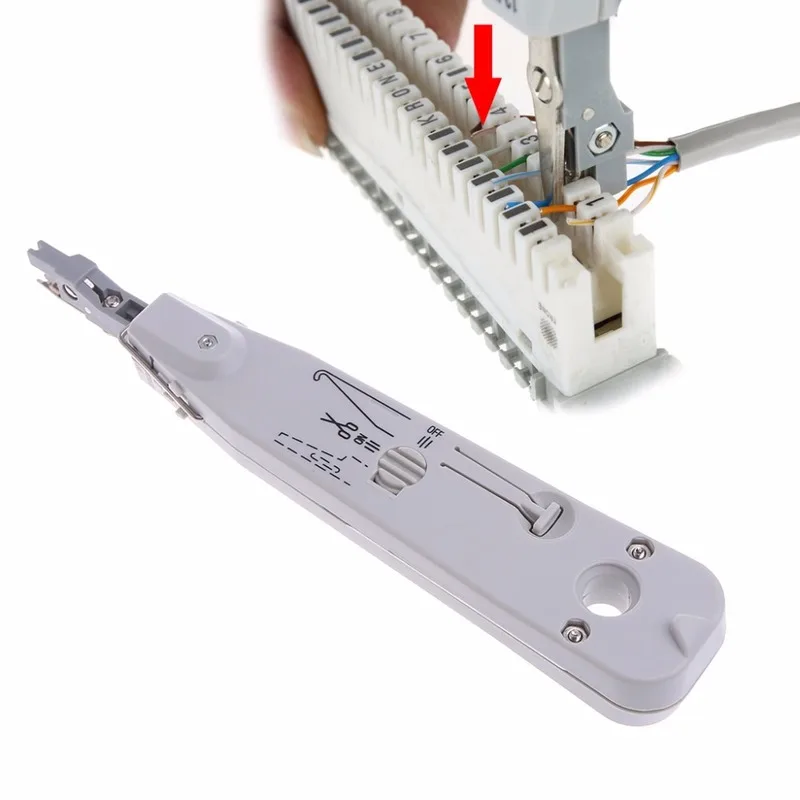 Professional เครือข่าย Punch Down ชุดกล่องเครื่องมือโทรศัพท์สายเคเบิล RJ11 RJ45เครื่องตัดแผงเครื่องมือช่างไฟฟ้าสายอุปกรณ์เสริม