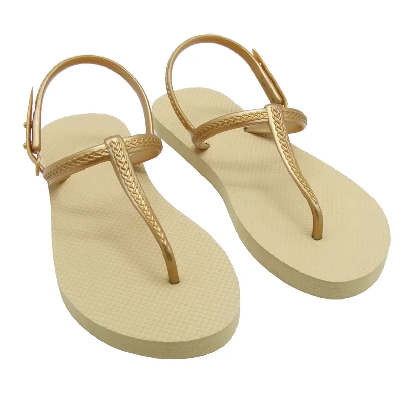 2024 Fashion ladies clip flip sandals comfortable casual beach resort slippers flat non slip large size 40 summer trafza womens