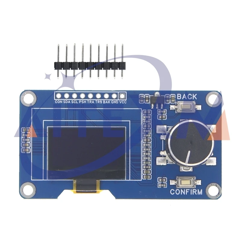 شاشة عرض Oled بيضاء مقاس 0.96/1.3 بوصة مدمجة مع وحدة التشفير الدوارة EC11 3.3 فولت/5 فولت واجهة IIC YANXD