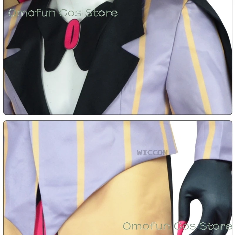 Hazbin Sir Pentious Cosplay Costume Hat Hotel Suit Snake Anime Uniforms Clothes Demon Cosplay Tooth Halloween Party Mens Outfit