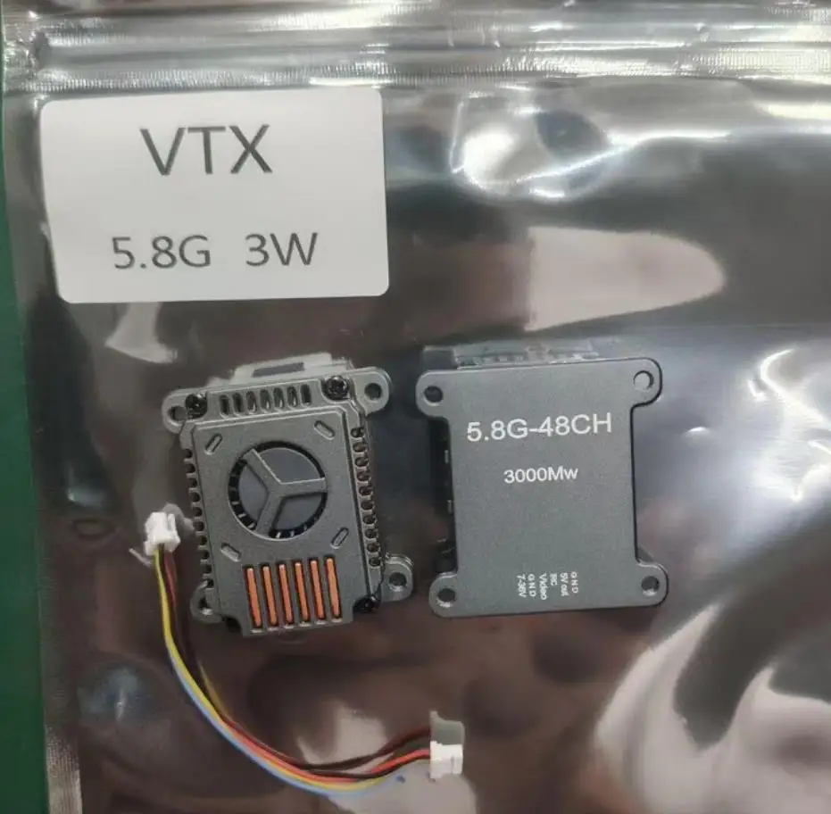 

VTX FPV Video Transmitter 5.8GHz 3W VTX 48CH Adjustable Power 25mW/1000mW/2000mW/3000mW for Long Range FPV RC Racing Drone