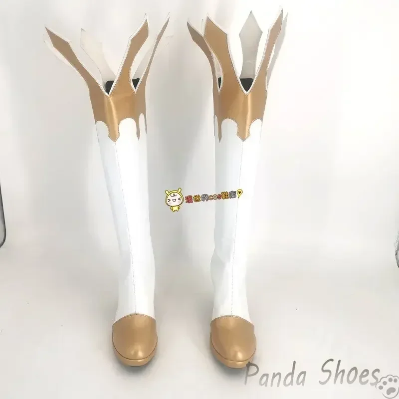 Genshinimpact Paimon Cosplay Schoenen Comic Anime Game Cos Lange Laarzen Paimon Cosplay Kostuum Prop Schoenen voor Con Halloween Party